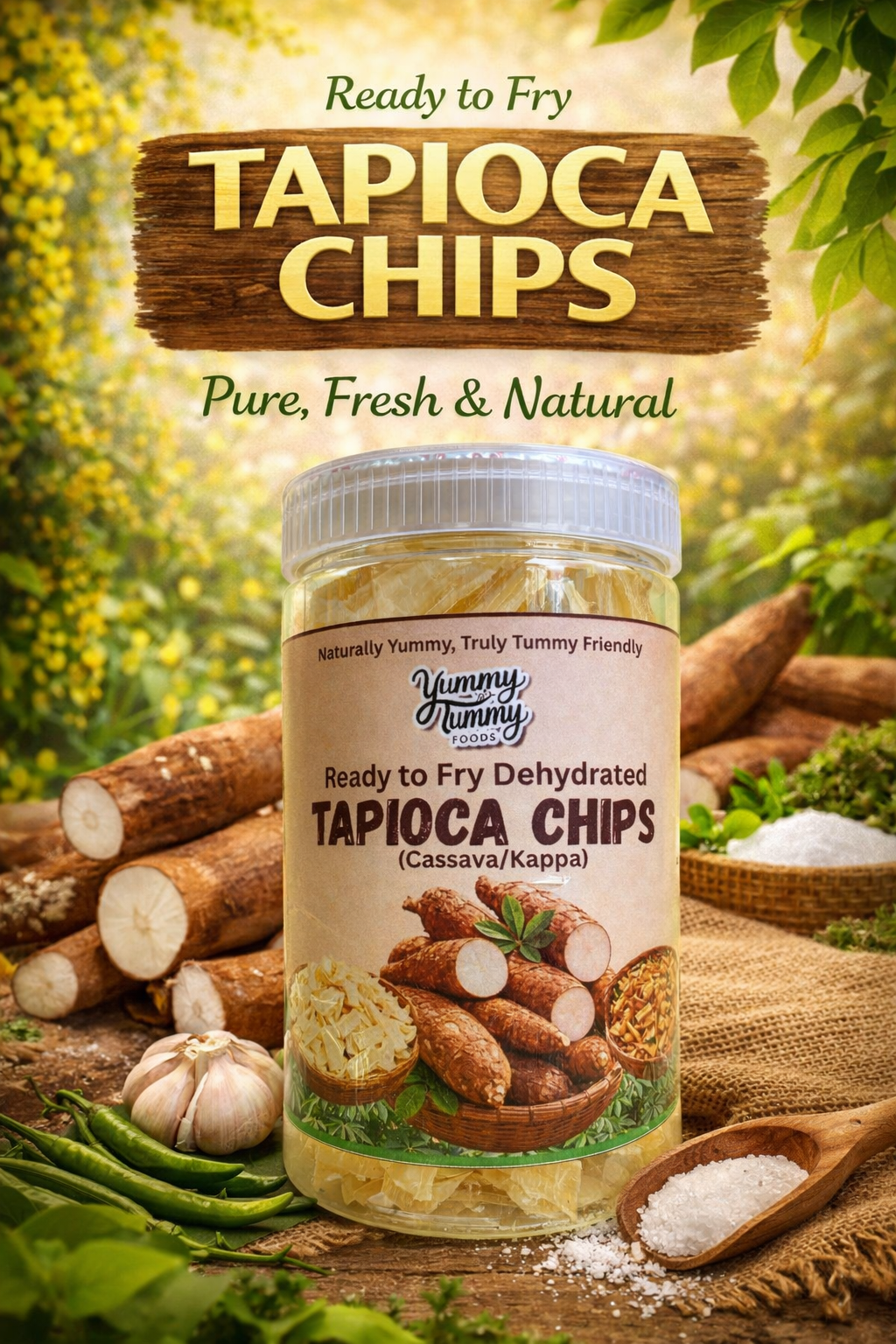 Premium Ready-to-Fry Dehydrated Tapioca